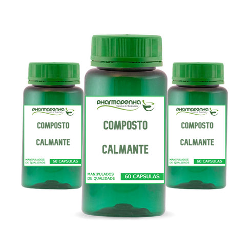 3 Potes Composto Calmante 60 Cápsulas cada